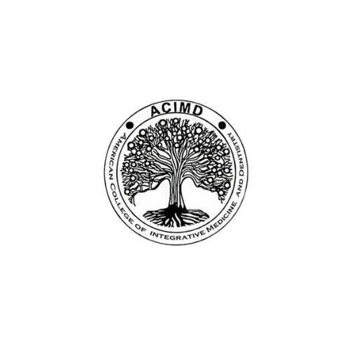 Logo of the American College of Integrative Medicine and Dentistry featuring a stylized tree within a circular border.